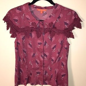 ModCloth small Leaf blouse